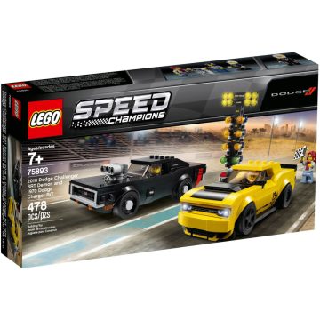   Lego 75893 Speed Champions 2018 Dodge Challenger SRT Demon és 1970 Charger R/T